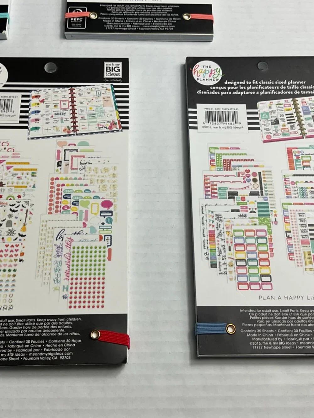 The Happy Planner Sticker Sheets Bundle 2 Sets of 5  – 6,405 Pieces